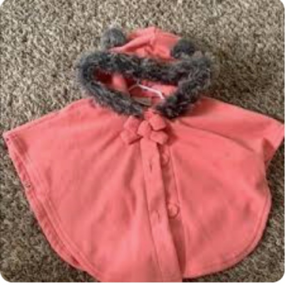 Baby girl Poncho with Hood